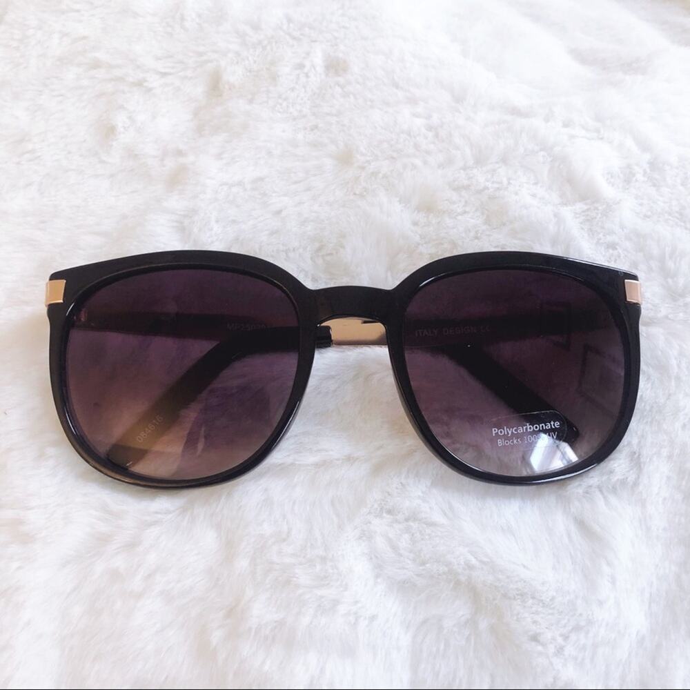 Isabel Black Round Fashion Sunglasses